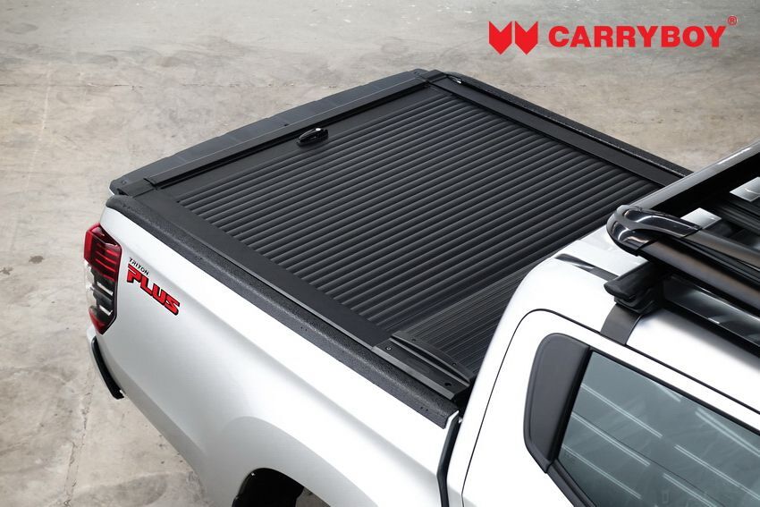 CARRYBOY Aluminiumrollo Mitsubishi L200 Doppelkabine mattschwarz Aluminiumcover sicher abschließbar