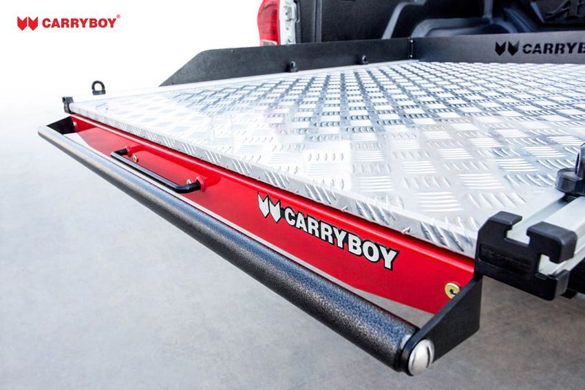 CARRYBOY Ladebodenauszug ausziehbare Ladefläche 350kg Belastung Aluminium Hammerschlag Griff