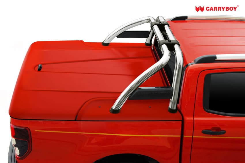 CARRYBOY Laderaumabdeckung GFK Deckel mit Bügel SLX Toyota Hilux Vigo Doppelkabine 2005-2015