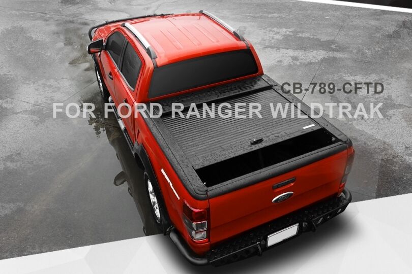 Ford Ranger Doppelkabine Laderaumabdeckung Rollo aus Aluminium, offen fahrbar