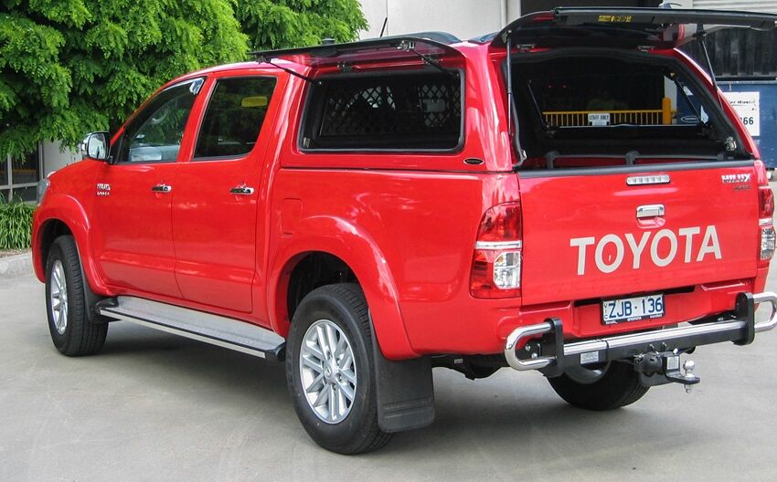 Toyota Hilux 2005-2015 Doppelkabine Hardtop mit Klappfenster offen