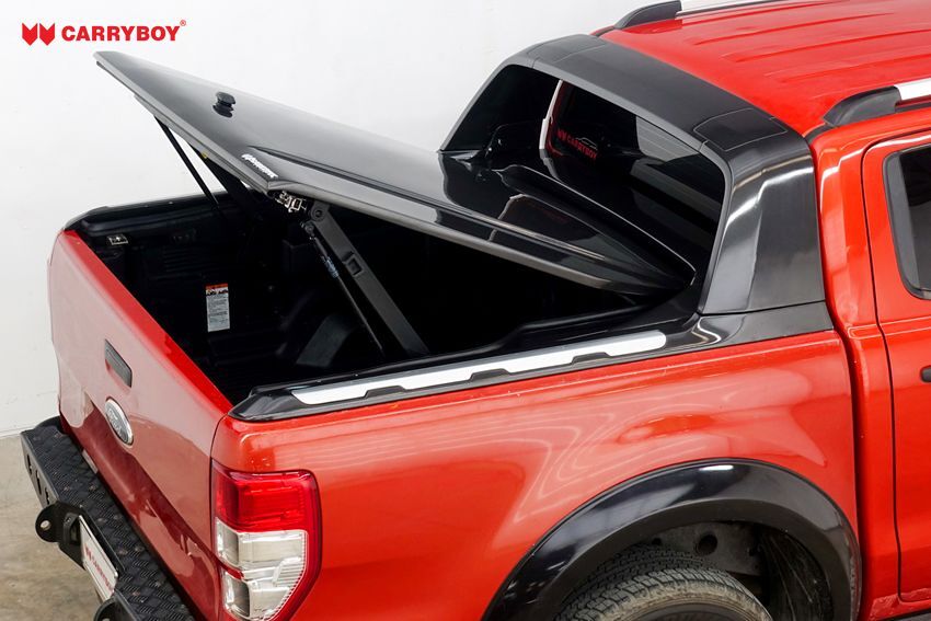 CARRYBOY GFK Deckel in Wagenfarbe lackiert Ford Ranger Doppelkabine Wildtrak Raptor kombinierbar mit original Überrollbügel